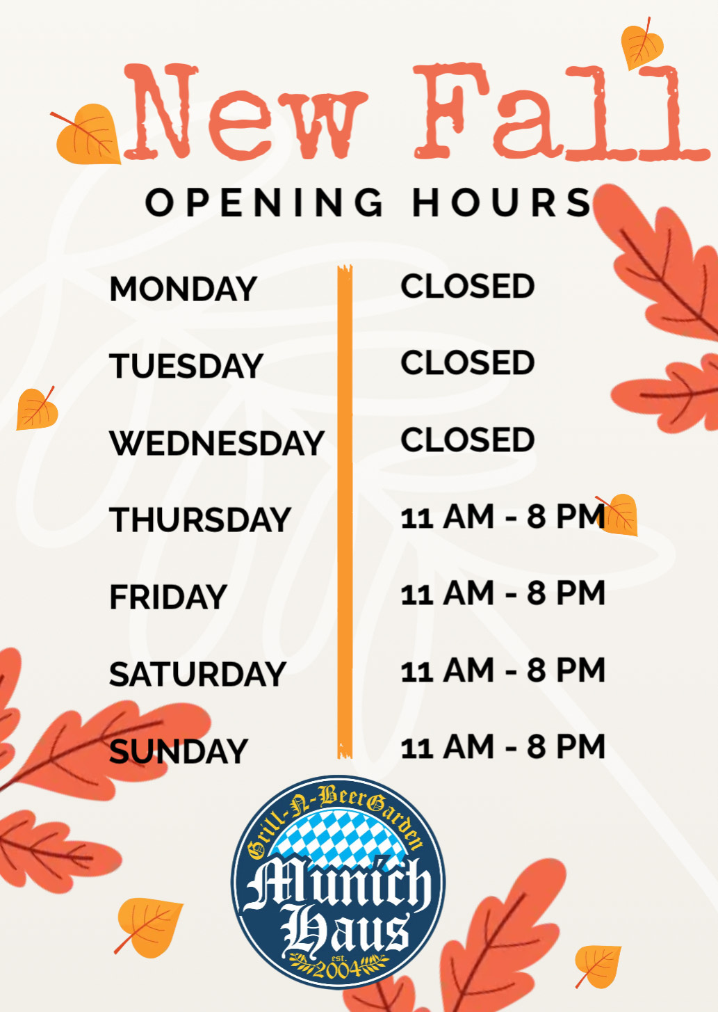 fall hours fall hours at munich haus pinetop az